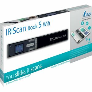 IRIS Iriscan Book 5 Wifi-Portable Document And Photo Scanner - PC Free Scanning - USB