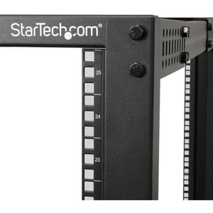 StarTech.com 4POSTRACK25U 25U Bodenstehend Offene Ausführung Rackschrank für Server, LAN-Schalter, A/V-Geräte, Patchfeld, 