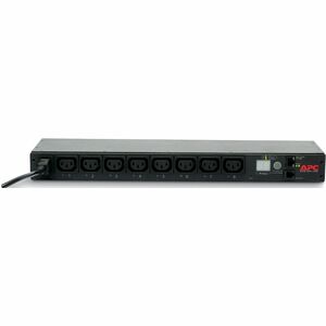 APC NetShelter Switched Rack PDU, 1U, 1PH, 2.3kW 230V 10A or 2.5kW 208V 12A, 8 C13 outlets, C14 cord
