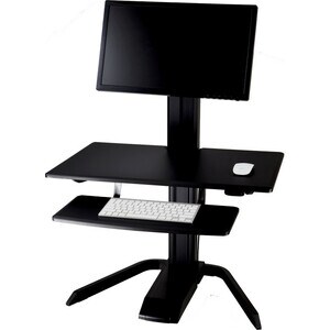 Amer Sit-Stand Integrated Desk Workstation - 33.07 lb Load Capacity - 40.4" Height x 28.3" Width x 27.2" Depth - Desktop -