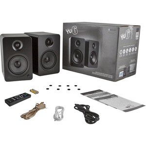 Kanto YU6MB 2.0 Bluetooth Speaker System - 100 W RMS - Matte Black - Bookshelf - 50 Hz to 20 kHz - USB