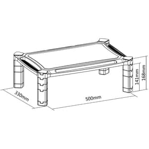 Neomounts by Newstar Neomounts Pro Monitor Riser - Up to 81.3 cm (32") Screen Support - 10 kg Load Capacity - 16.8 cm Heig