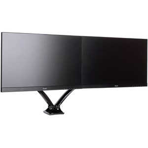 iiyama DS3002C-B1 Desk Mount for Monitor - Black - 2 Display(s) Supported - 68.6 cm (27") Screen Support - 5 kg Load Capac