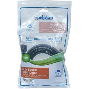 Manhattan Cable HDMI 2.0 intramuro M-M 5.0M - Extremo Secundario: 1 x 19-pin HDMI Digital Audio/Video - Male - 18Gbit/s - 