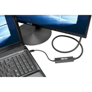 Tripp Lite by Eaton USB-C to DVI Active Adapter Cable (USB-C to DVI-D Dual Link M/M), 3 ft. (0.9 m) - DVI/USB for Smartpho