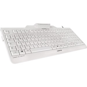 CHERRY KC 1000 SC Keyboard - Cable Connectivity - USB Interface - Swedish - Pale Gray - LPK Keyswitch - 105 Key(s) - Compu