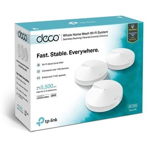 TP-Link Deco M5 (3-pack) - Dual Band IEEE 802.11ac 1.27 Gbit/s Wireless Access Point - Deco Mesh WiFi System - Up to 5,500