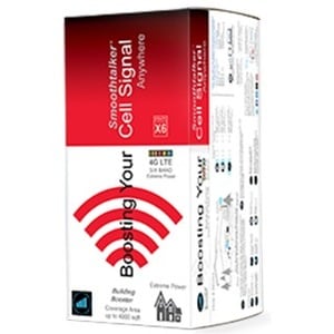 Smoothtalker Stealth X6 60dB 4G LTE Extreme Power 6 Band Cellular Signal Booster Kit - 700 MHz, 850 MHz, 1700 MHz, 1900 MH