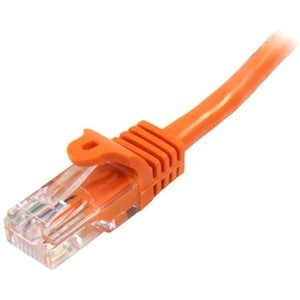StarTech.com 0.5m Orange Cat5e Patch Cable with Snagless RJ45 Connectors - Short Ethernet Cable - 0.5 m Cat 5e UTP Cable -
