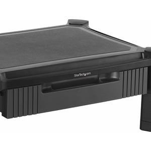 StarTech.com Adjustable Monitor Riser, Drawer, Monitors up to 32" (22lb/10kg), Adjustable Height, Monitor Stand, Computer 