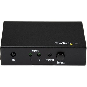 StarTech.com 2 Port HDMI Switch - 4K 60Hz - Supports HDCP - IR - HDMI Selector - HDMI Multiport Video Switcher - HDMI Swit