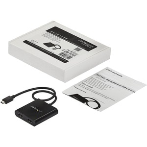 StarTech.com 2-Port Multi Monitor Adapter - USB-C to HDMI Video Splitter - USB Type-C to HDMI MST Hub - Thunderbolt 3 Comp