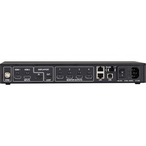 Black Box VideoPlex4000 Video Wall Controller - 4K, HDMI - 3840 × 2160 - 4K - 3 x 4 - Display, Camera - 4 x HDMI Out - 2 x