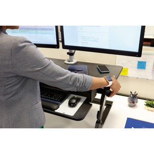 3M Precision Standing Desk - Holds up to 35 lb Load Capacity - 29.2 in x 22.2 in Footprint, Fits 24 in Deep Desk - Medium 