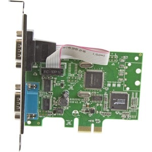 StarTech.com Serial Adapter - Low-profile Plug-in Card - 1 Pack - TAA Compliant - PCI Express x1 - PC, Linux - 2 x Number 