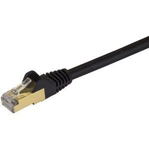 StarTech.com 8ft CAT6a Ethernet Cable - 10 Gigabit Category 6a Shielded Snagless 100W PoE Patch Cord - 10GbE Black UL Cert