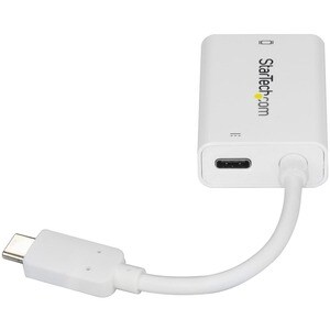 StarTech.com USB-C VGA Multiport Adapter - White - USB-A Port - with Power Delivery (USB PD) - USB C Adapter Converter - 1