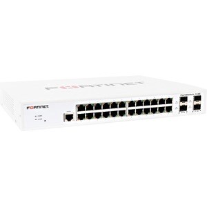 Fortinet FortiSwitch FS-124E Ethernet Switch - 24 Ports - Manageable - Gigabit Ethernet - 1000Base-X, 10/100/1000Base-T - 