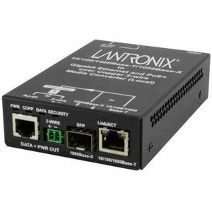 1 10/100/1000Base-T RJ-45 port or 2-Wire Terminal Block combo port + 1 10/100/1000Base-T IEEE 802.3af/at or 1 100/1000Base