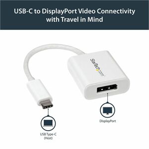 StarTech.com CDP2DPW. USB Stecker: USB Typ-C, USB connector gender: Männlich, Maximale Auflösung: 3840 x 2160 Pixel. Produ