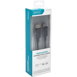 Digitus DisplayPort Anschlusskabel. Kabellänge: 2 m, Anschluss 1: DisplayPort, Anschluss 2: DisplayPort. Verpackungsbreite