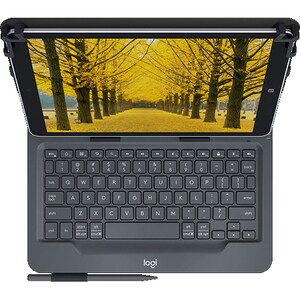 Logitech Universal Folio Keyboard/Cover Case (Folio) for 25.4 cm (10") Apple iPad Air 2, iPad Air, iPad 2, iPad (3rd Gener