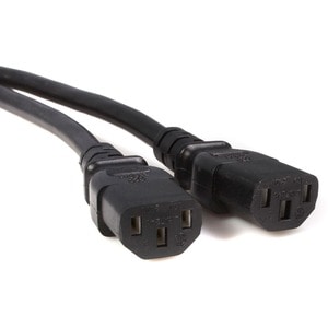 StarTech.com Cable de 3m de Extensión de Alimentación de Computadora, C14 a 2x C13, Extensor de Cable, IEC-320-C14 a IEC-3