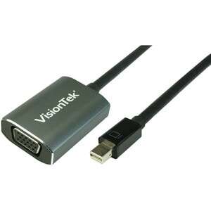 VisionTek Mini DisplayPort to VGA Active Adapter (M/F) - 7" Mini DisplayPort/VGA Video Cable for Monitor, Video Device, Co