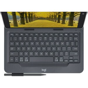 Logitech Universal Folio Tastatur/Cover (Folie) für 25,4 cm (10 Zoll) Apple iPad Air 2, iPad Air, iPad 2, iPad (3G), iPad 