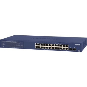 Conmutador Ethernet Netgear  GS724TPv2 24 Puertos Gestionable - 2 Capa compatible - Modular - 2 Ranuras SFP - Fibra Óptica