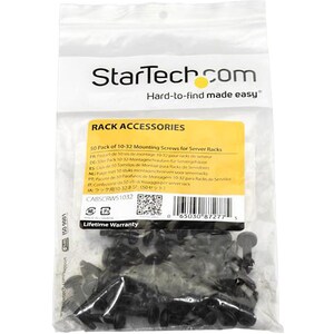 StarTech.com Viti 10-32 per Rack Server - Confezione da 50 - Vite per rack - 10 - 19,05 mm - 1Confezione