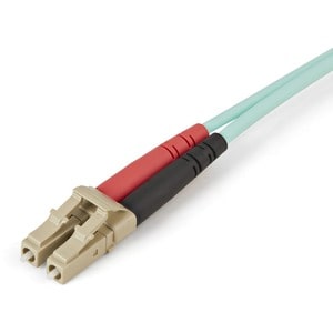 StarTech.com Aqua OM4 Duplex Multimode Fiber â€" 4,8m (16 ft.) â€" 100 Gb â€" 50/125 â€" OM4 Fiber â€" LC to LC Fiber Patc