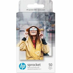 HP Papel fotográfico - 50,80 mm x 76,20 mm - 290 g/m² Gramagem - 50 Planilha