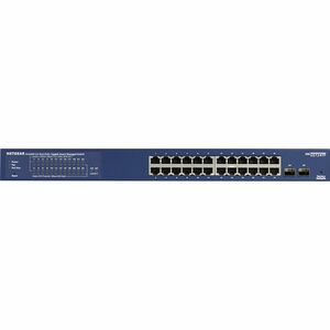 Netgear 24-Port Gigabit PoE+ Smart Managed Pro Switch with 2 SFP Ports (GS724TPv2) - 24 Ports - Manageable - 2 Layer Suppo