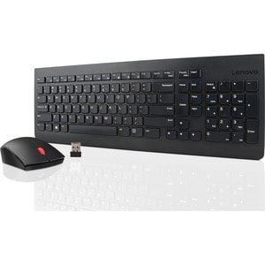 Lenovo Essential Keyboard & Mouse - English (US) - USB Wireless RF - Keyboard/Keypad Color: Black - USB Wireless RF - Opti