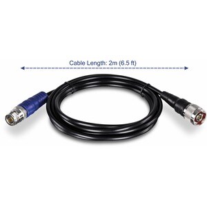 TRENDnet N-Type Male to N-Type Female Antenna Cable - 2M (6.5 ft.), TEW-L402 - 6.56 ft N-Type Antenna Cable for Antenna - 