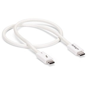 StarTech.com Thunderbolt 3 Cable - 30cm (1 ft.) - White - 4K 60Hz - 40Gbps - Passive - Thunderbolt Cable - USB Type C Char