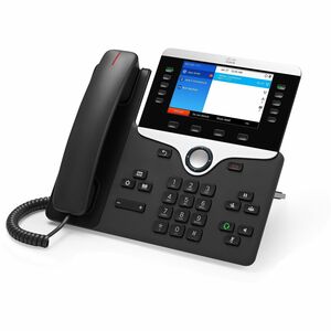 Cisco 8851 IP Phone - Corded/Cordless - Corded - Bluetooth - 5 Multiple Conferencing - Wall Mountable, Desktop - 10 x Tota