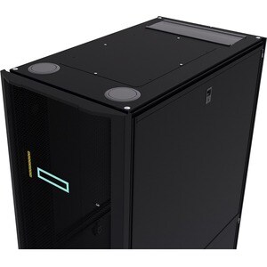 HPE Enterprise 42U Floor Standing Rack Cabinet for LAN Switch, Patch Panel1075 mm Rack Depth - Black, Silver - TAA Complia