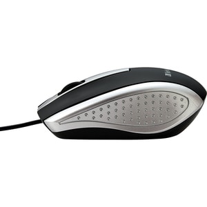 Verbatim Corded Notebook Optical Mouse - Silver - Optical - Cable - Silver - 1 Pack - USB Type A - Scroll Wheel - 3 Button(s)