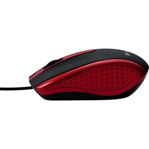 Verbatim Corded Notebook Optical Mouse - Red - Optical - Cable - Red - USB Type A - Scroll Wheel - 3 Button(s) - 1 Each