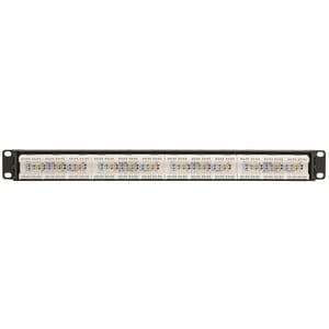 Tripp Lite 24-Port Cat6a Cat6 Cat5e Patch Panel 110 Punchdown RJ45 1URM TAA - 24 Port(s) - 24 x RJ-45 - 1U High - Black - 