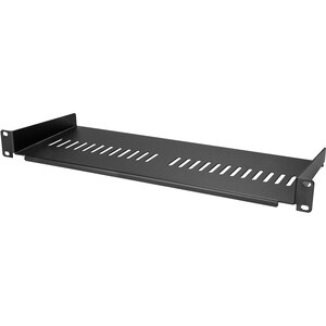 StarTech.com Universal CABSHELF1U7V 1U Rackmount Rack-Regal für Server, A/V-Geräte, LAN-Schalter, Patchfeld - Schwarz - TA