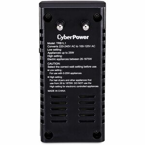 CyberPower TRB1L1 International Travel Adapter - VAC - Type A, Type C, Type G, & Type I Input Plugs, Black, 1YR Warranty