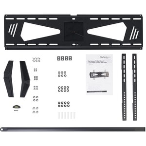 StarTech.com Low Profile TV Mount - Fixed - Black Anti-Theft TV Wall Mount 37in to 70in - VESA Wall Mount - Monitor Mount 