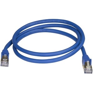 StarTech.com 6ASPAT1MBL. Kabellänge: 1 m, Cable standard: Cat6a, Cable shielding: U/FTP (STP), Anschluss 1: RJ-45, Anschlu