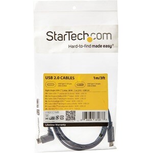 StarTech.com USB- C Kabel rechtsgewinkelt - St/St - 1m - USB 2.0 - USB Typ-C Kabel - 90 grad USB C - USB-C auf USB C - USB