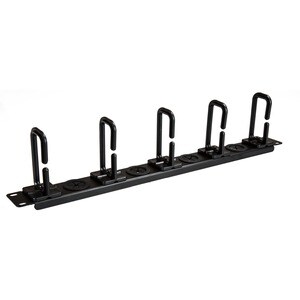 StarTech.com Server Rack Cable Management - with Holes - 1U - D-Ring Hooks - Horizontal - Cable Organizer - Cord Managemen