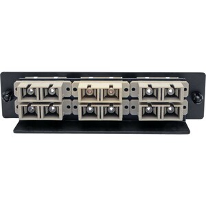 Eaton Tripp Lite Series High-Density Fiber Adapter Panel (MMF/SMF), 6 SC Duplex Connectors, Black - 6 Port(s) - 6 x Duplex