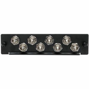 Eaton Tripp Lite Series High-Density Fiber Adapter Panel (MMF/SMF), 8 ST Simplex Connectors, Black - 8 Port(s) - 8 x Simpl